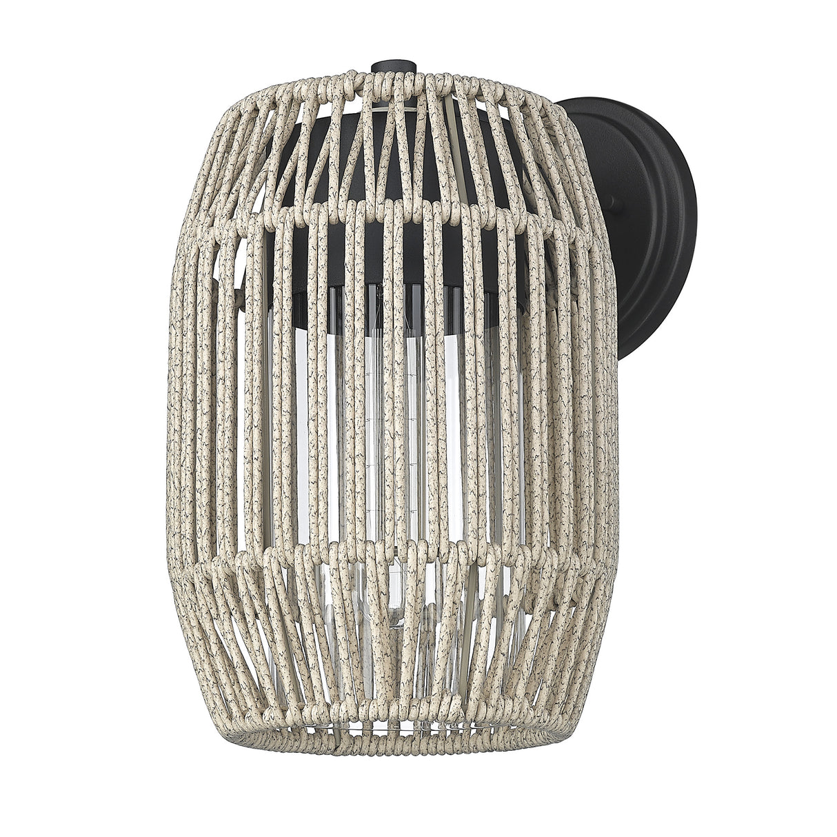 Seabrooke Large Wall Sconce - Outdoor in Natural Black