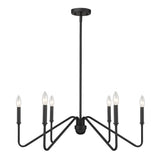 Kennedy Natural Black 6 Light Chandelier