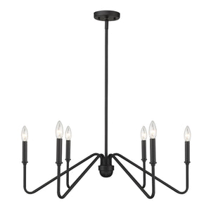 Kennedy Natural Black 6 Light Chandelier