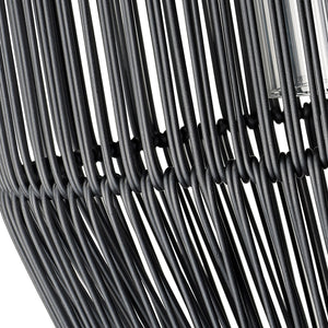 Seabrooke 1 Light Pendant - Outdoor in Natural Black with Black Composite Wicker Shade