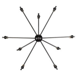 Landon 9 Light Chandelier in Matte Black