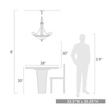 Torbellino 3 Light Pendant in Cordoban Bronze with Remolino Glass