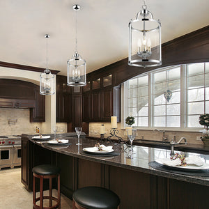 Payton 3-Light Pendant in Chrome with Clear Glass