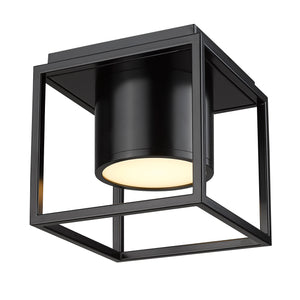 Desmond Flush Mount - 7" in Matte Black with Matte Black Shade