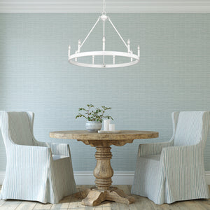 Alastair WHT Matte White 9 Light Chandelier