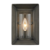 Smyth 1 Light Wall Sconce in Gunmetal Bronze with Clear Glass