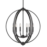 Colson BLK 6 Light Chandelier in Matte Black