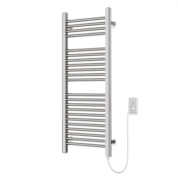 Artos Denby 44" x 18" Plug-In Heated Towel Rail Brushed Nickel – M11145P-BN