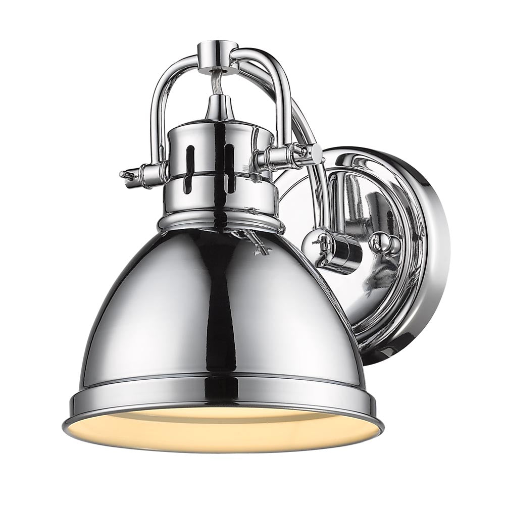 Duncan 1 Light Bath Vanity in Chrome with a Chrome Shade