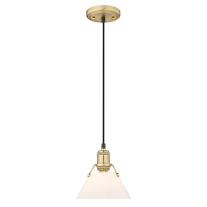Orwell BCB Small Pendant in Brushed Champagne Bronze with Opal Glass Shade