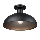 Levitt Natural Black Semi-Flush - Outdoor
