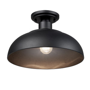 Levitt Natural Black Semi-Flush - Outdoor