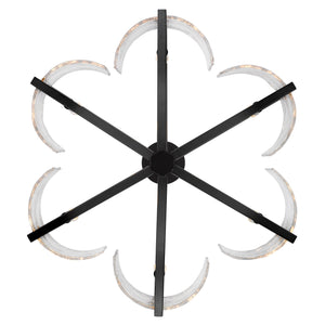 Varsha 6-Light Chandelier in Matte Black