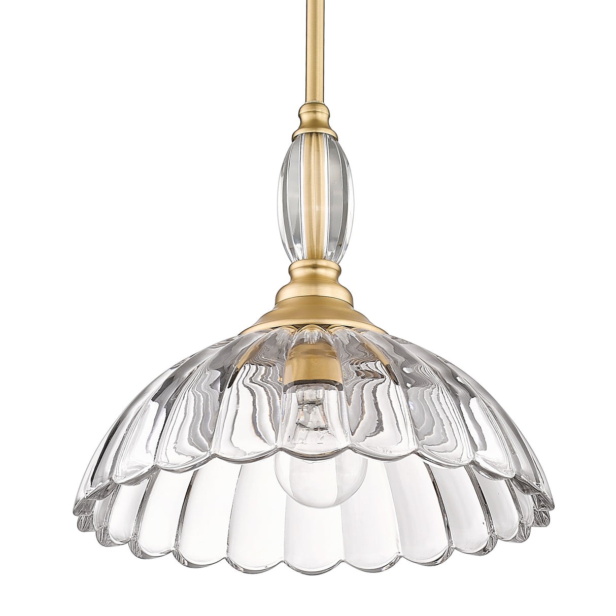 Audra BCB 1 Light Pendant in Brushed Champagne Bronze with Clear Glass Shade