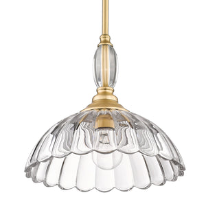 Audra BCB 1 Light Pendant in Brushed Champagne Bronze with Clear Glass Shade