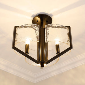 Varsha Semi-Flush in Matte Black