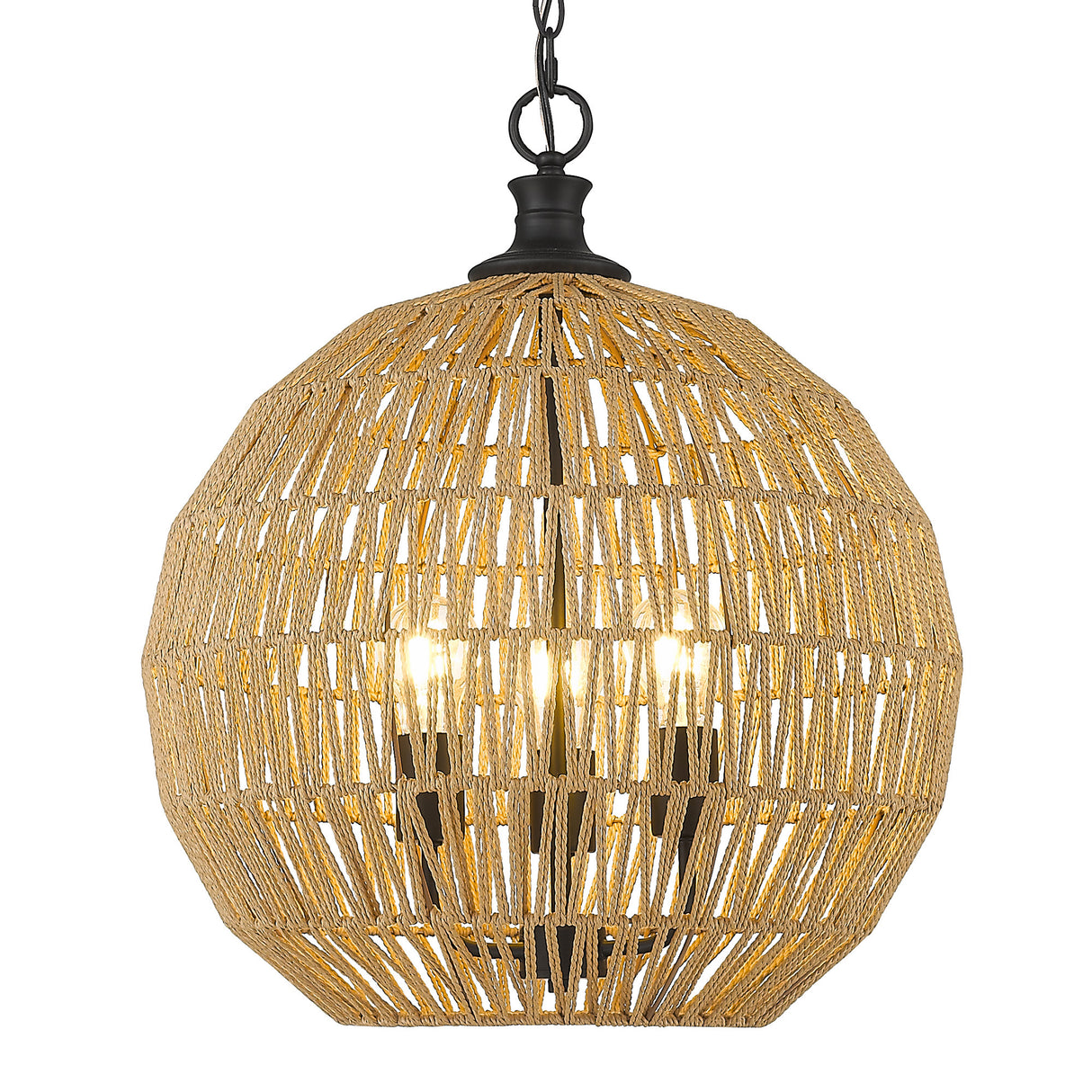 Florence 3-Light Pendant in Matte Black