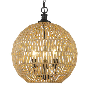 Florence 3-Light Pendant in Matte Black