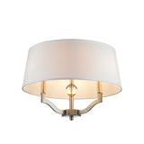 Waverly Semi-Flush (Convertible) in Pewter with Classic White Shade