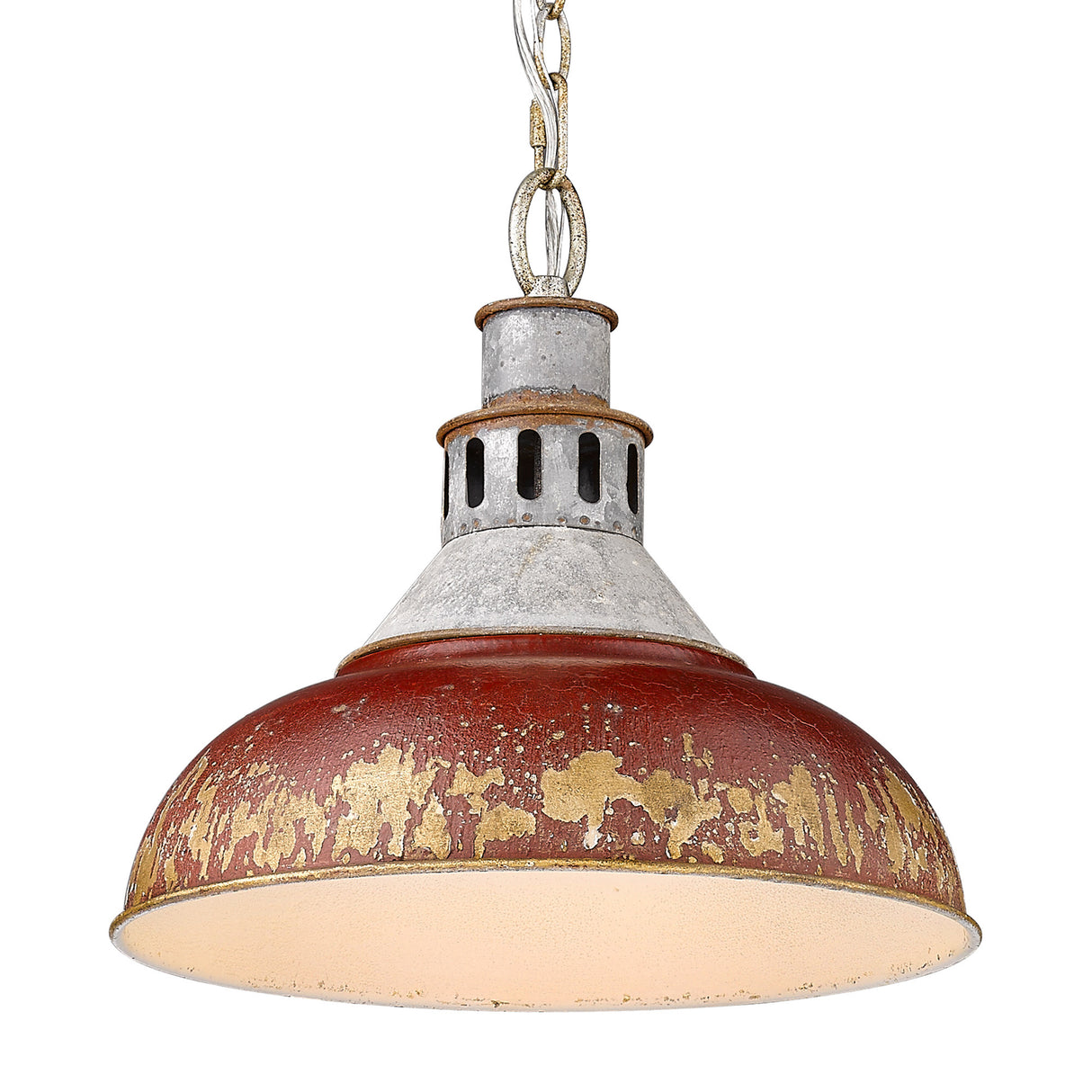 Kinsley Large Pendant in Aged Galvanized Steel