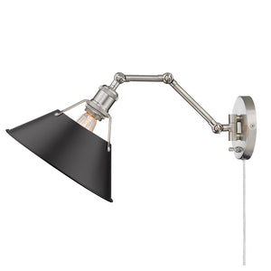 Orwell PW Articulating 1 Light Wall Sconce with Matte Black Shade