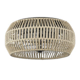 Seabrooke Flush Mount - Outdoor in Natural Black with Summer Sands Shade