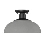 Levitt Natural Black Semi-Flush - Outdoor