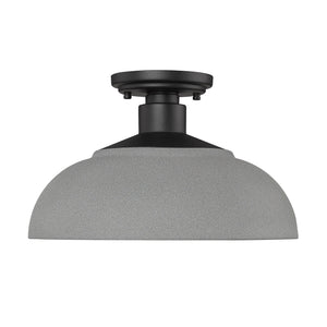 Levitt Natural Black Semi-Flush - Outdoor