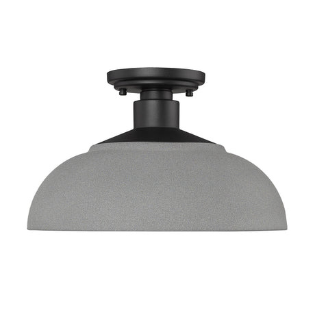 Levitt Natural Black Semi-Flush - Outdoor