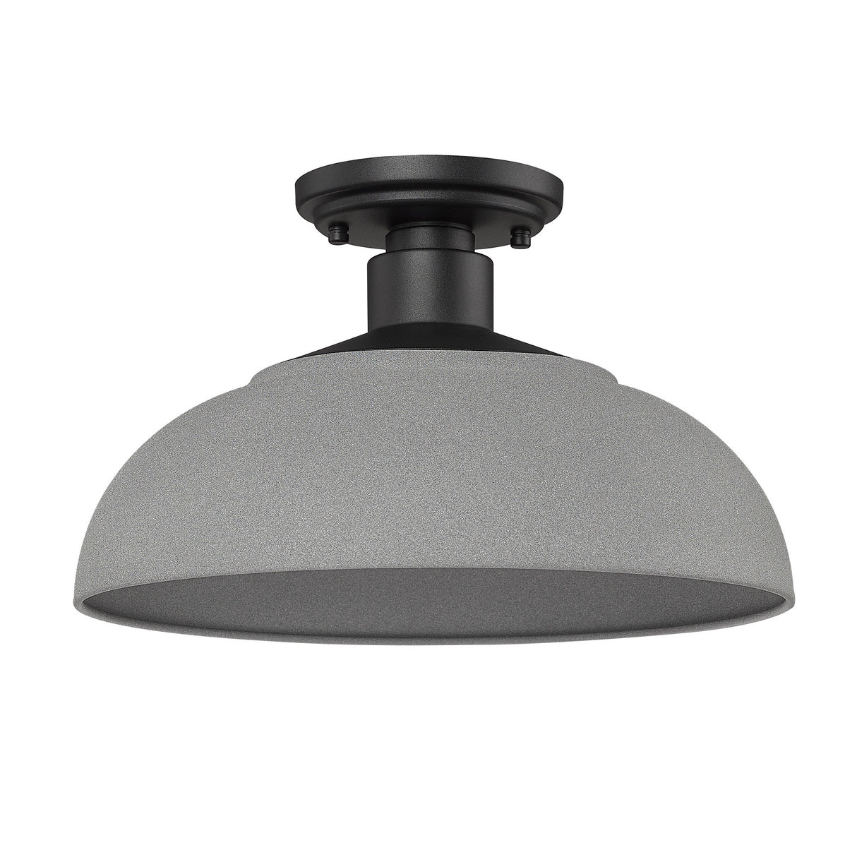 Levitt Natural Black Semi-Flush - Outdoor