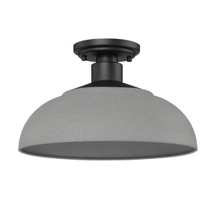 Levitt Natural Black Semi-Flush - Outdoor