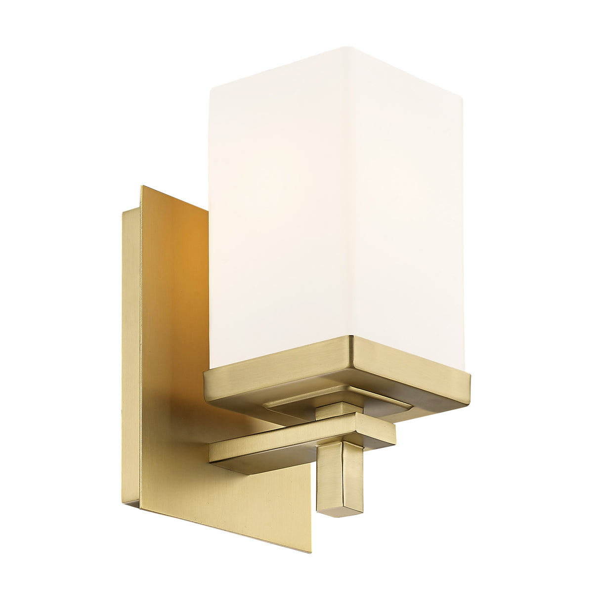 Maddox BCB 1 Light Bath Vanity in Brushed Champagne Bronze with Opal Glass Shade