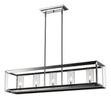 Smyth 5 Light Linear Pendant in Chrome with Clear Glass