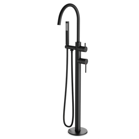 Artos Opera Floor Mount Tub Filler Trim Kit with Hand Shower Matte Black – FS510TKBK
