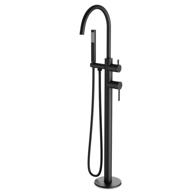 Artos Opera Floor Mount Tub Filler Trim Kit with Hand Shower Matte Black – FS510TKBK