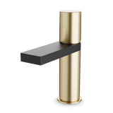 Artos Otella Single Hole Bathroom Faucet Satin Brass / Matte Black – F301-2SBB