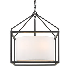 Manhattan 5 Light Chandelier in Matte Black