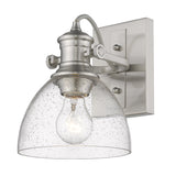 Hines 1-Light Semi-Flush in Pewter with Seeded Glass