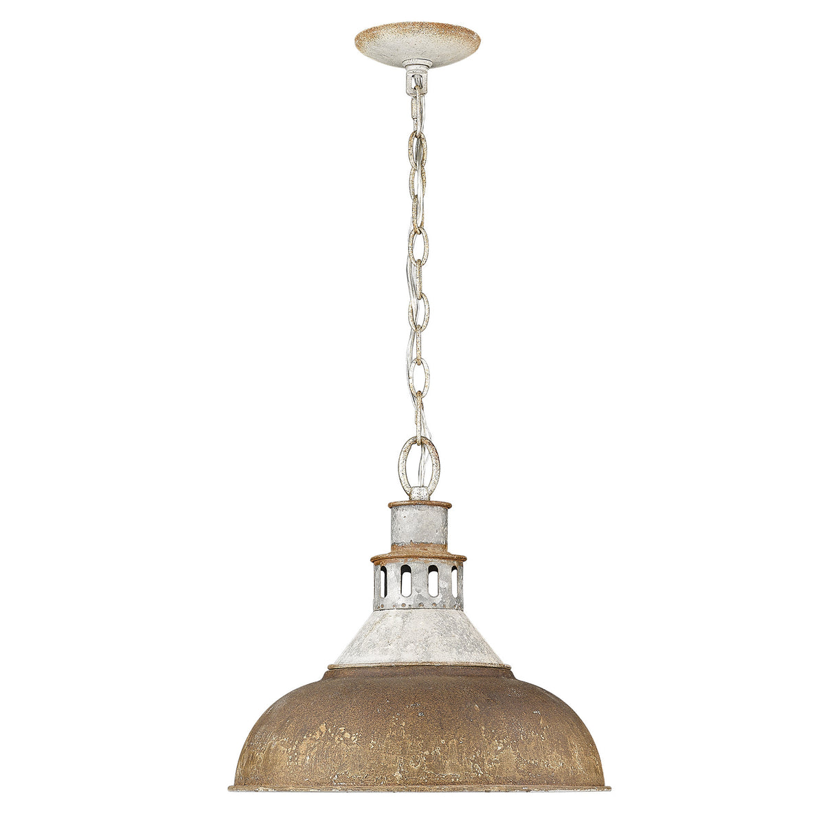 Kinsley Large Pendant in Aged Galvanized Steel