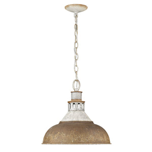 Kinsley Large Pendant in Aged Galvanized Steel