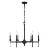 Landon 6 Light Chandelier in Matte Black