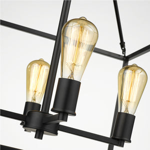 Wesson 4-light chandelier in Black