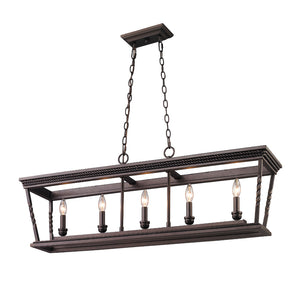 Davenport 5 Light Linear Pendant in Etruscan Bronze