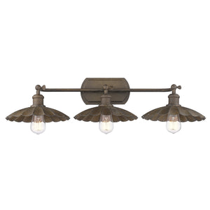 Clemence 3 Light Bath Vanity in Dark Rust