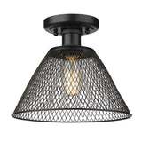Carver BLK Semi-Flush in Matte Black