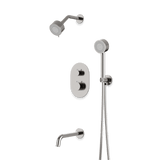 Artos Opera Thermostatic Shower Trim Kit with Multifunction Shower Head, Hand Shower, Tub Filler Brushed Nickel – TS083BN
