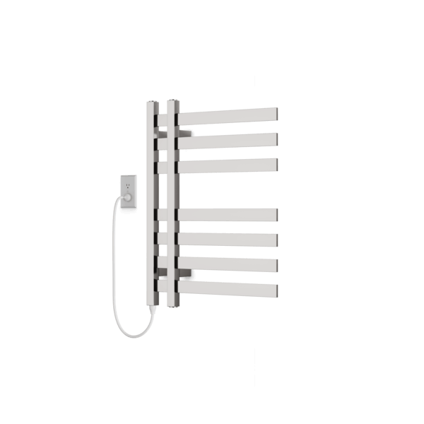 Artos Lioni 27" x 20" Plug-In Heated Towel Rail Brushed Nickel – MS06950P-BN