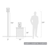 Tribeca NB Post Mount - Outdoor in Natural Black with Clear Glass Shade