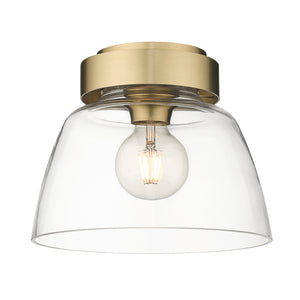 Remy BCB Flush Mount - 10" in Brushed Champagne Bronze with Clear Glass Shade