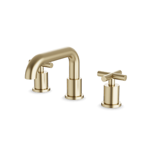 Artos Opera 8" Widespread Bathroom Faucet With Low Spout & Cross Handles Satin Brass – FS314SB
